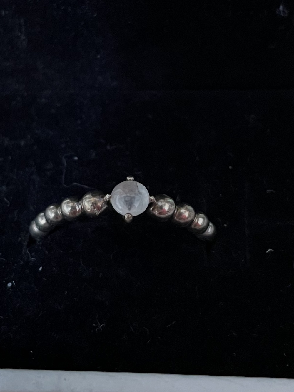 Pandora April Birthstone Beaded Ring - Silver - Picture 2 of 4